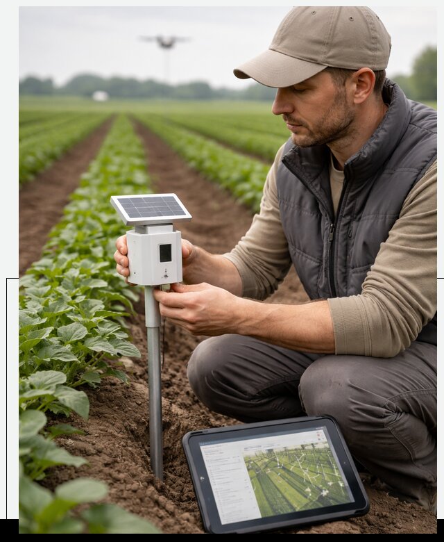 IoT мониторинг сельскохозяйственных полей и контроля в Колпине