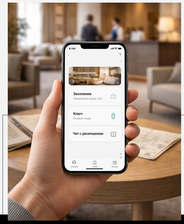 Мобильное приложение для гостей отеля в Колпине, управление сервисом